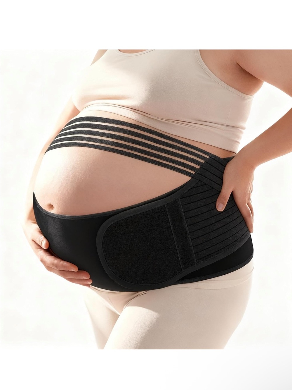 Maternity Support Belt - Black Belly Band - Plus Size